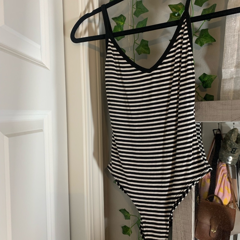 Forever 21 Striped Bodysuit